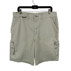 Vintage Y2K Levi’s Cargo Utility Shorts Bone Offwhite Size 36 Jorts Skater